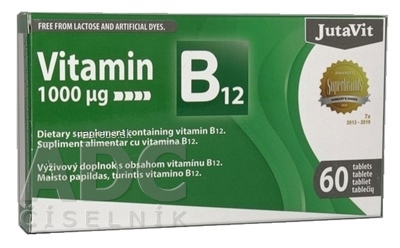 Levně JuvaPharma Kft. JutaVit Vitamin B12 1000 mikrogramů tbl 1x60 ks