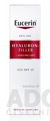 Levně BEIERSDORF AG Eucerin HYALURON-FILLER + Volume-Lift Oční krém Anti-Age, SPF 15, 1x15 ml 15 ml