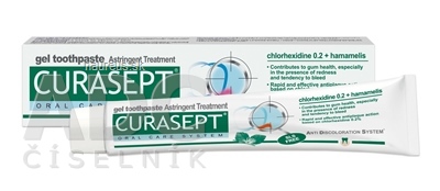 CURASEPT S.p.A. CURASEPT astringent gelová zubní pasta 1x75 ml 75ml