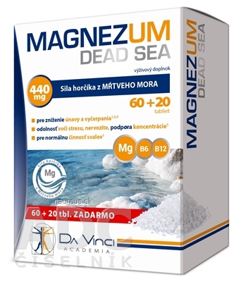 Levně Simply You Pharmaceuticals a.s. MAGNEZUM DEAD SEA - DA VINCI tbl 60 + 20 zdarma (80 ks)