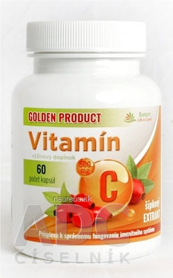 Levně Pavol Kurbel GOLDEN PRODUCT Vitamin C 500 mg + B3 + D3 + šipky cps 1x60 ks