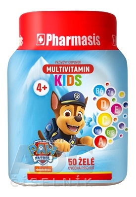 Levně EKSPRES APTECZNY Sp. z o. o. Pharmasis MULTIVITAMIN KIDS Tlapková patrola želé pro děti, modré 1x50 ks