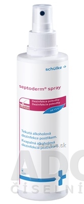 Levně Schulke CZ, s.r.o. Septoderm spray dezinfekce pokožky rozprašovač 1x250 ml 250ml
