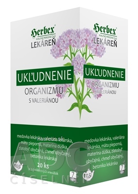 Levně HERBEX spol. s r.o. HERBEX Lékárna UKLIDNĚNÍ organismu s kozlíku bylinná směs, čaj 20x3 g (60 g)