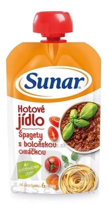 Hero Espana Sunar Hotové jídlo Špagety s boloňskou omáčkou (od ukonč. 6. měsíce) 1x120 g 120g