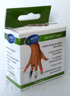 Levně STEUBER GmbH MEDIC Bandáž Finger Tělová 2,5cm x 4,5m, náplast elastická (rychloobvaz), 1x1 ks