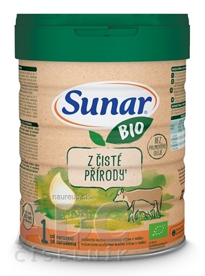 Levně NUTRIBIO Sunar BIO 1 počáteční mléčná výživa (od narození) 1x700 g