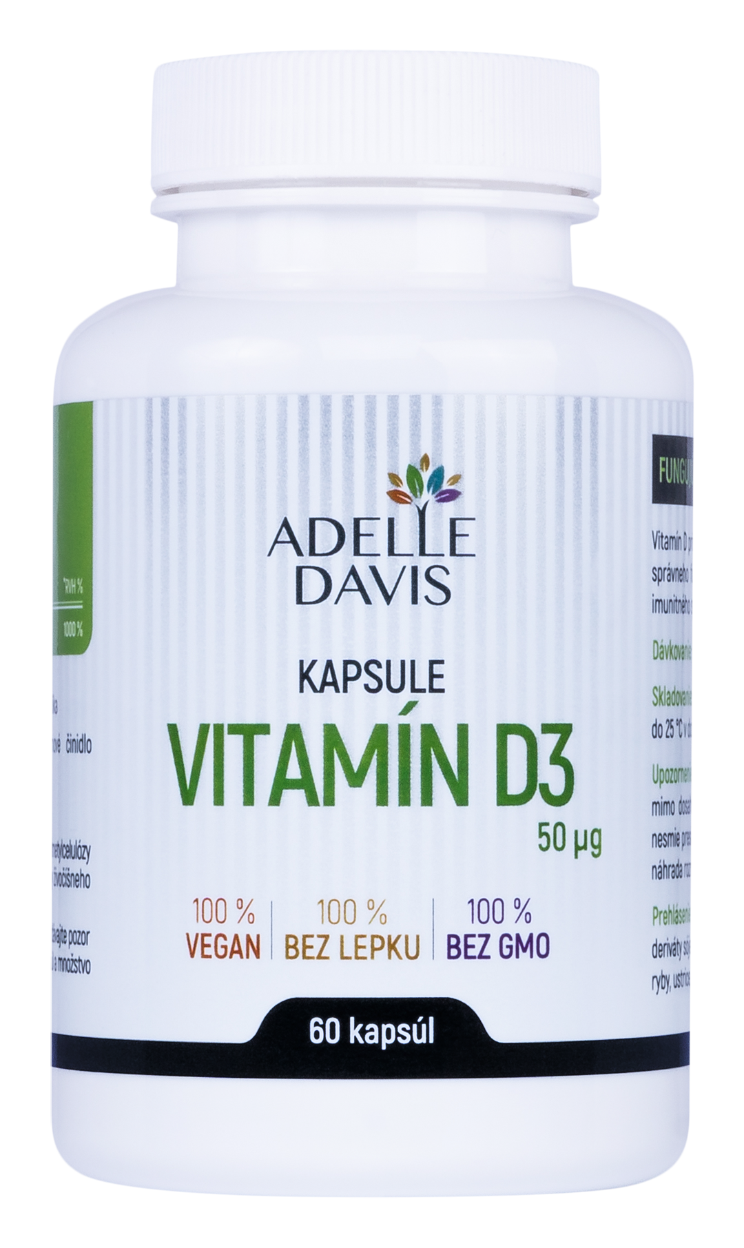 Levně Adelle Davis Adelle Davis - Vitamin D3, 60 kapslí 60 kps