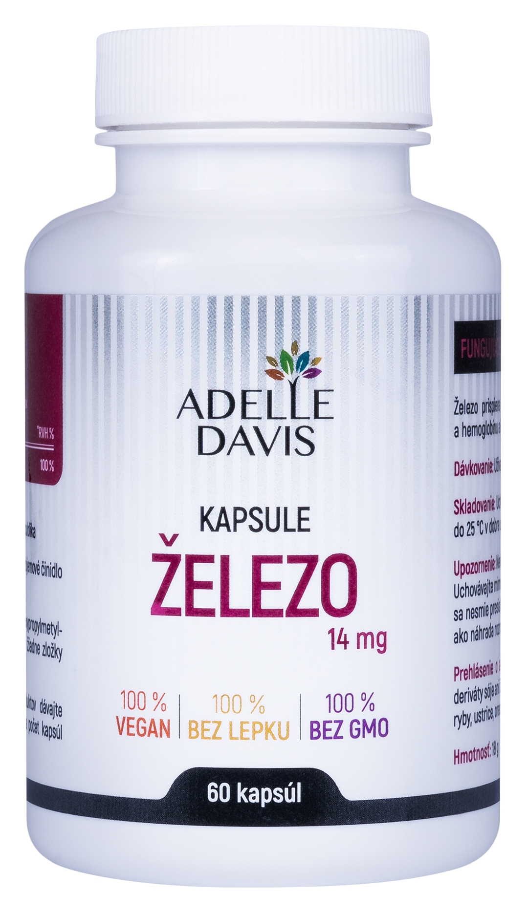 Adelle Davis - Železo, kapsle, 14 mg