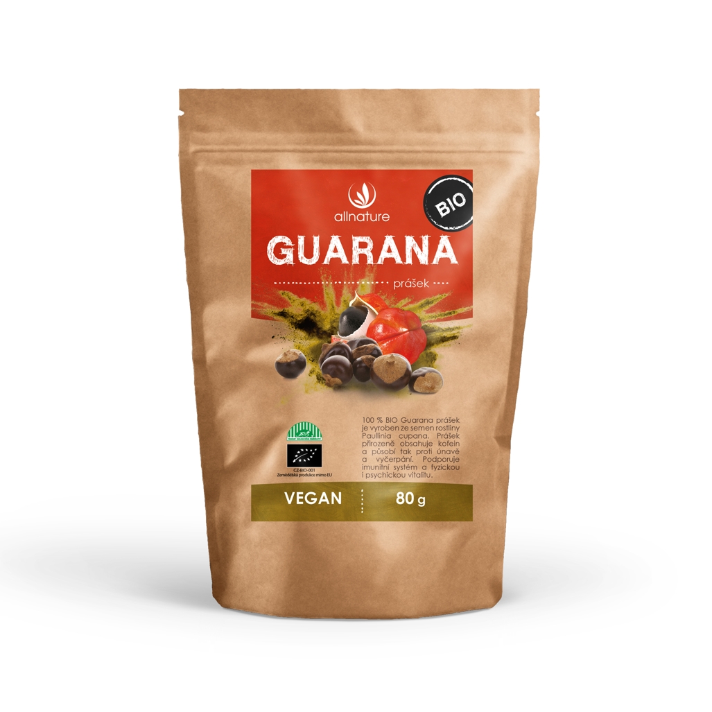 Levně Allnature Guarana prášek Bio 80 g 80 g