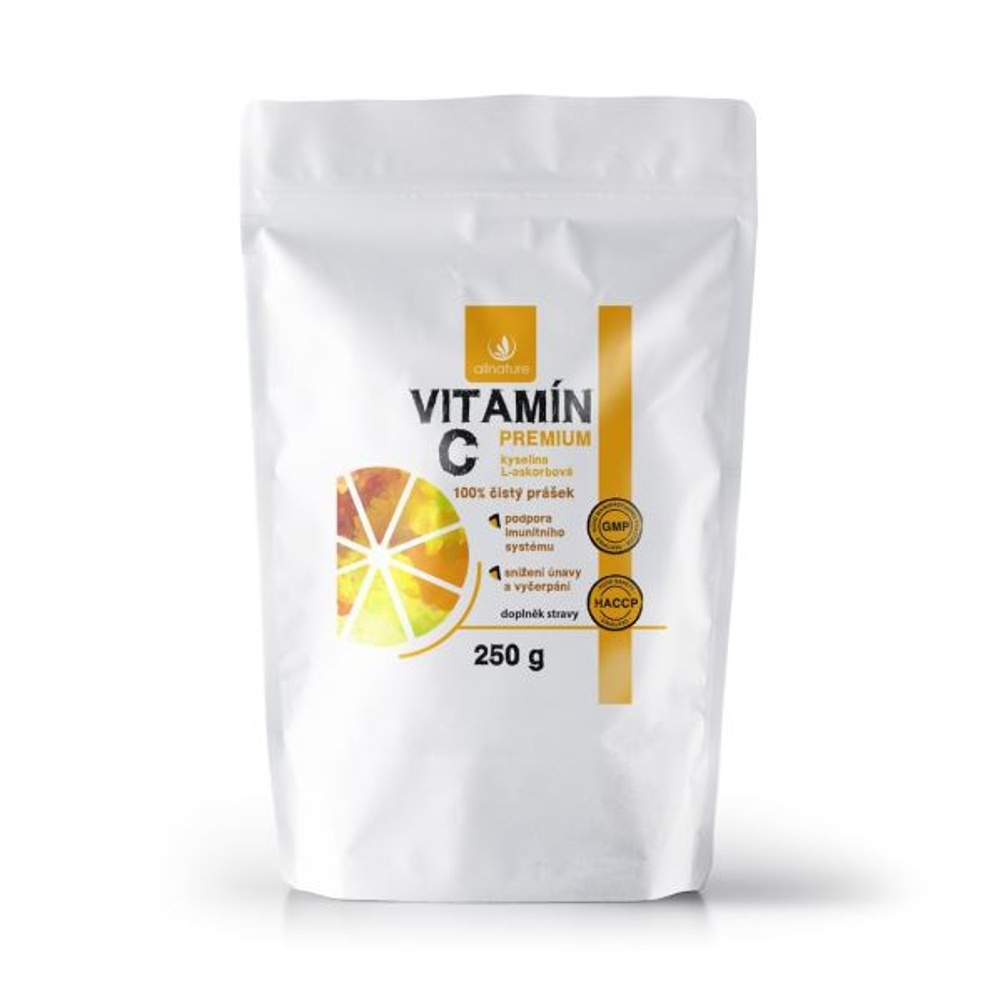 Levně Allnature Vitamín C prášek Premium 250 g 250 g