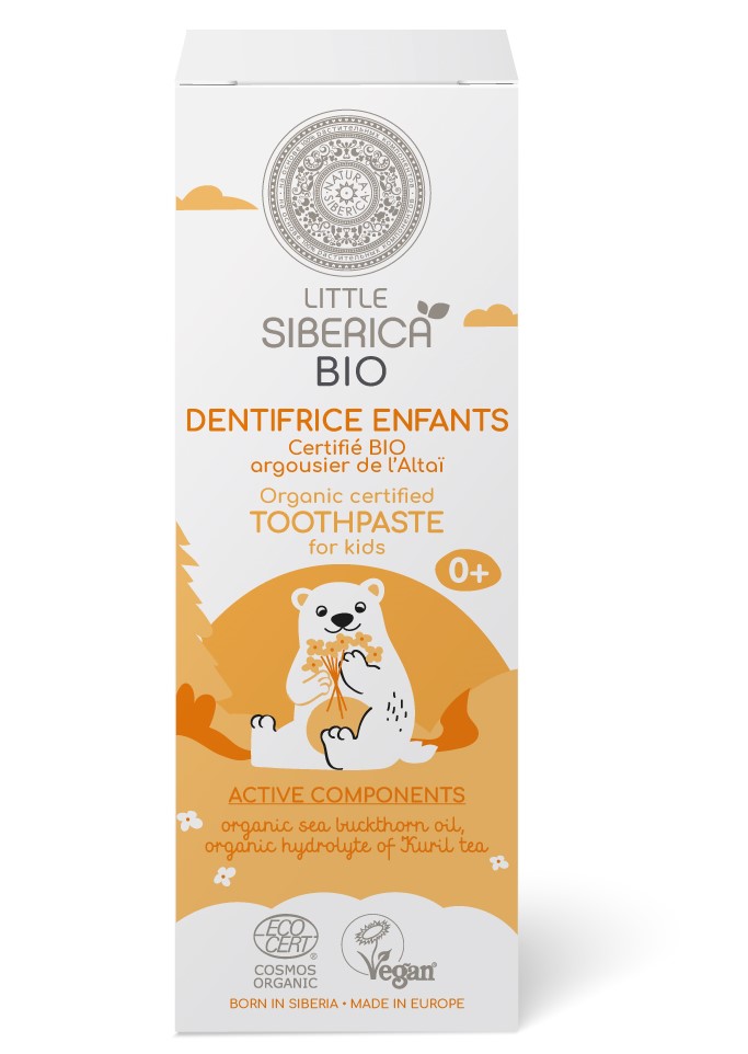 Levně Little Siberica Přírodní certifikovaná zubní pasta pro děti - altajský rakytník 60 g