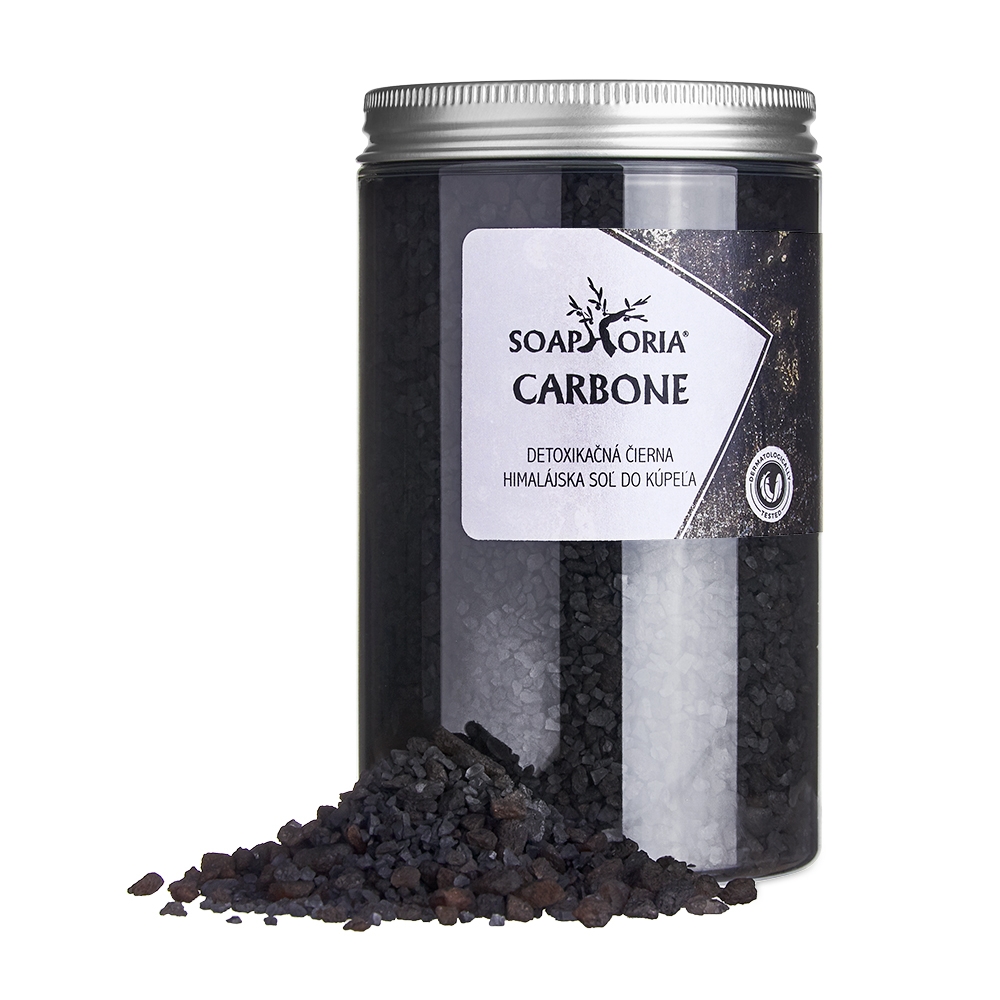 Levně SOAPHORIA Carbone - detoxikační černá himalájská sůl do koupele 450 g