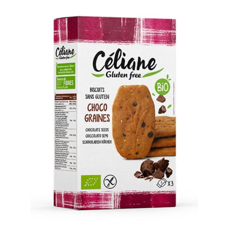 Levně Celiane glutenfree Celiane bezlepkové snídaňové sušenky čokoládové se semínky 150 g
