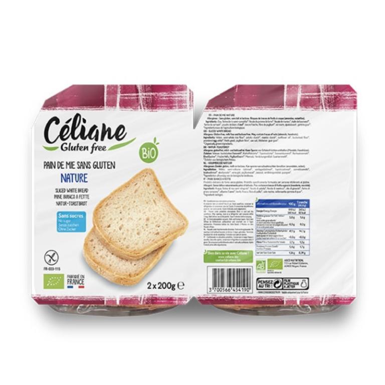 Levně Celiane glutenfree Celiane bezlepkový toastový krájený chléb bílý 400 g