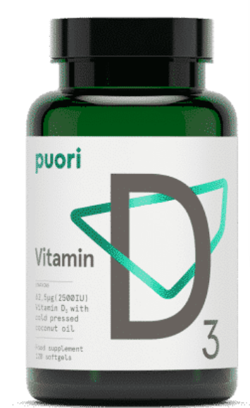 Levně Puori D3 - Vysoce koncentrovaný vitamín D (2500) 120 kapslí 54 g