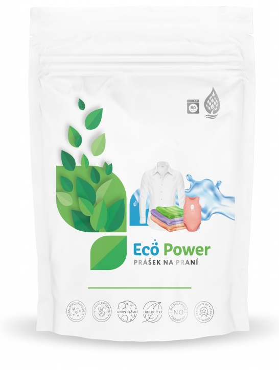Levně Eco-power Eco Power L deskový prášek, 60 praní 173 g
