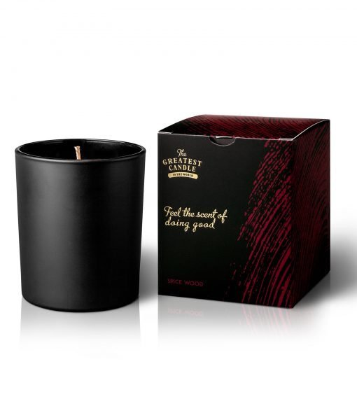 Levně The Greatest Candle in the World Vonná svíčka v černém skle (170 g) - dřevo a koření 170 g