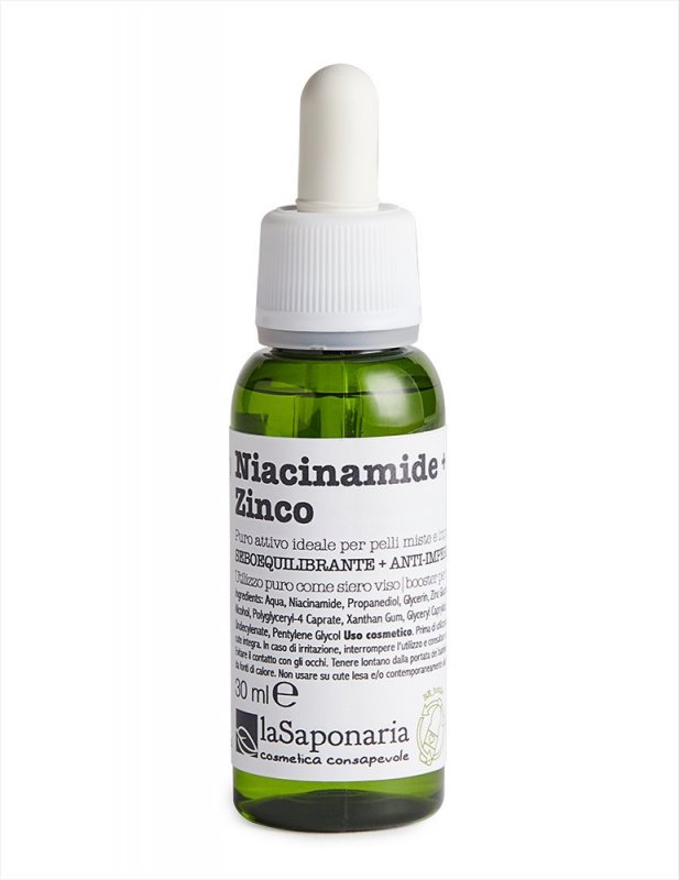 laSaponaria Pleťové sérum - Niacinamid (vitamin B3) + Zinek (30 ml) - pro aknózní a problematickou pleť