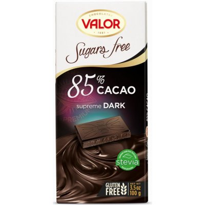 Levně Transtrade Čokoláda Valor 85% bez cukru 100g 100g