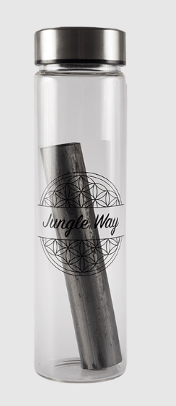 Levně Jungle Way Skleněná láhev s aktivním bambusovým uhlíkem 0.5 kg