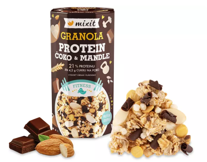 Levně Mixit Proteinová granola z pece - Čokoláda a mandle