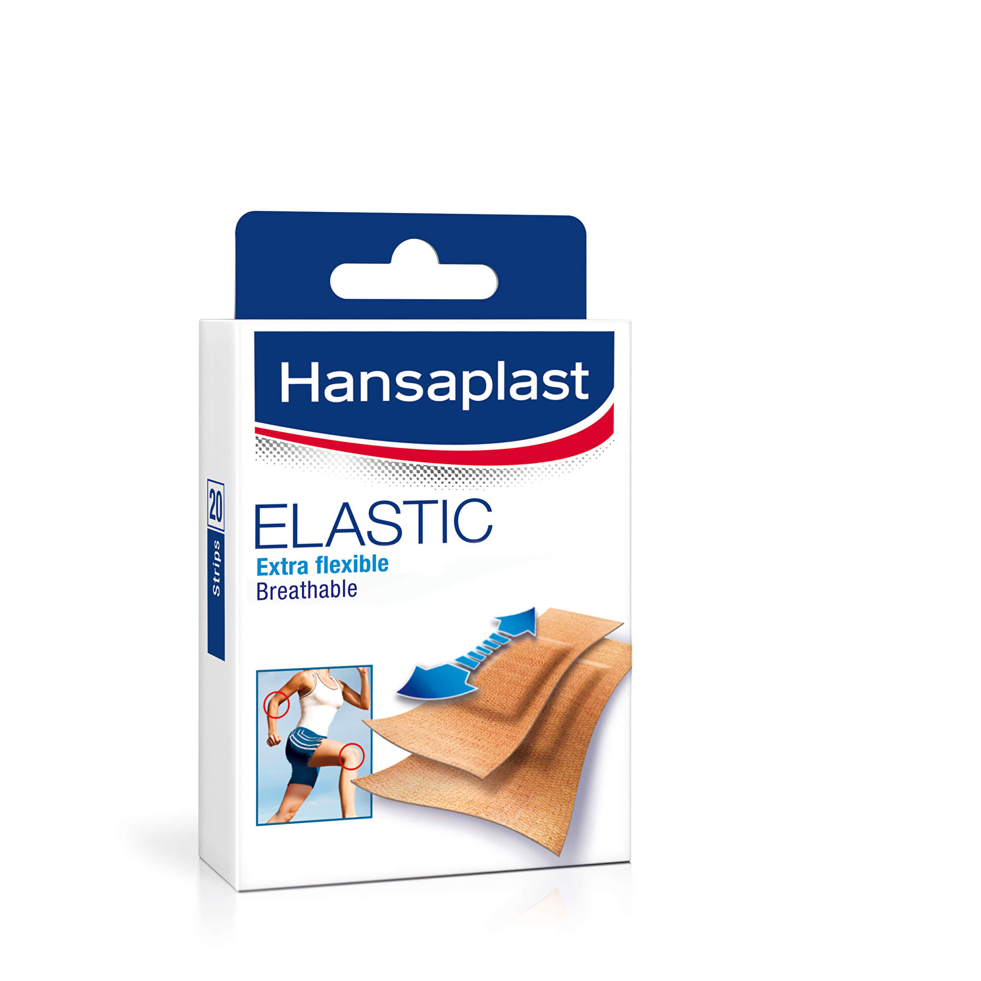Levně BEIERSDORF AG Hansaplast ELASTIC Extra flexible náplast, stripy 1x20 ks