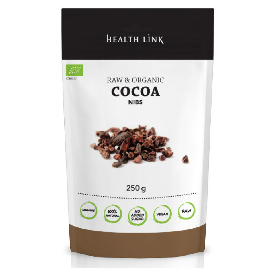 Levně Health Link BIO Kakaové boby drcené RAW 250g 250g
