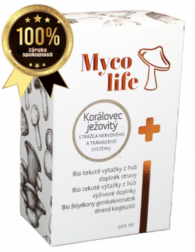 Mycolife MYCOLIFE - Hericum (Korálovec ježovitý) - 100 ml - Strážce nervového a trávicího systému 100 ml