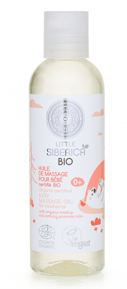 Natura Siberica Little siberica - organický certifikovaný dětský masážní olej pro novorozence 200 ml