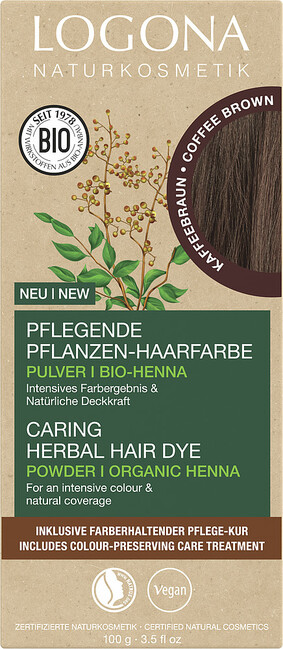 Logona Prášková barva na vlasy Coffee brown 100g