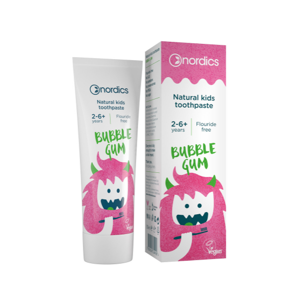 nordics oral care Dětská přírodní Zubní pasta Bubble Gum 50ml