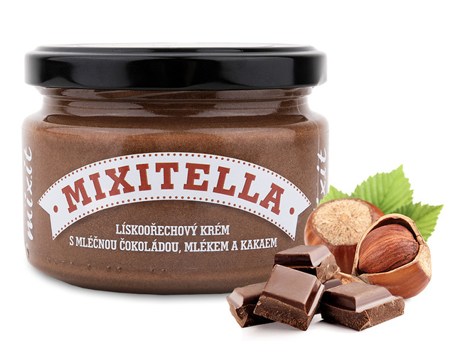 Levně Mixit Mixitella - Lískový ořech s mléčnou čokoládou, mlékem a kakaem 250 g