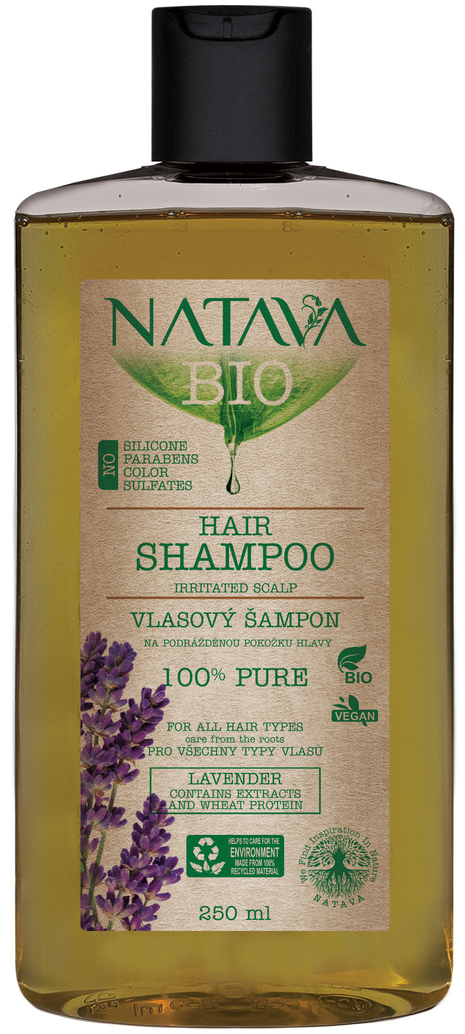 Levně NATAVA Šampon Levandule - na podrážděnou vlasovou pokožku 250ml
