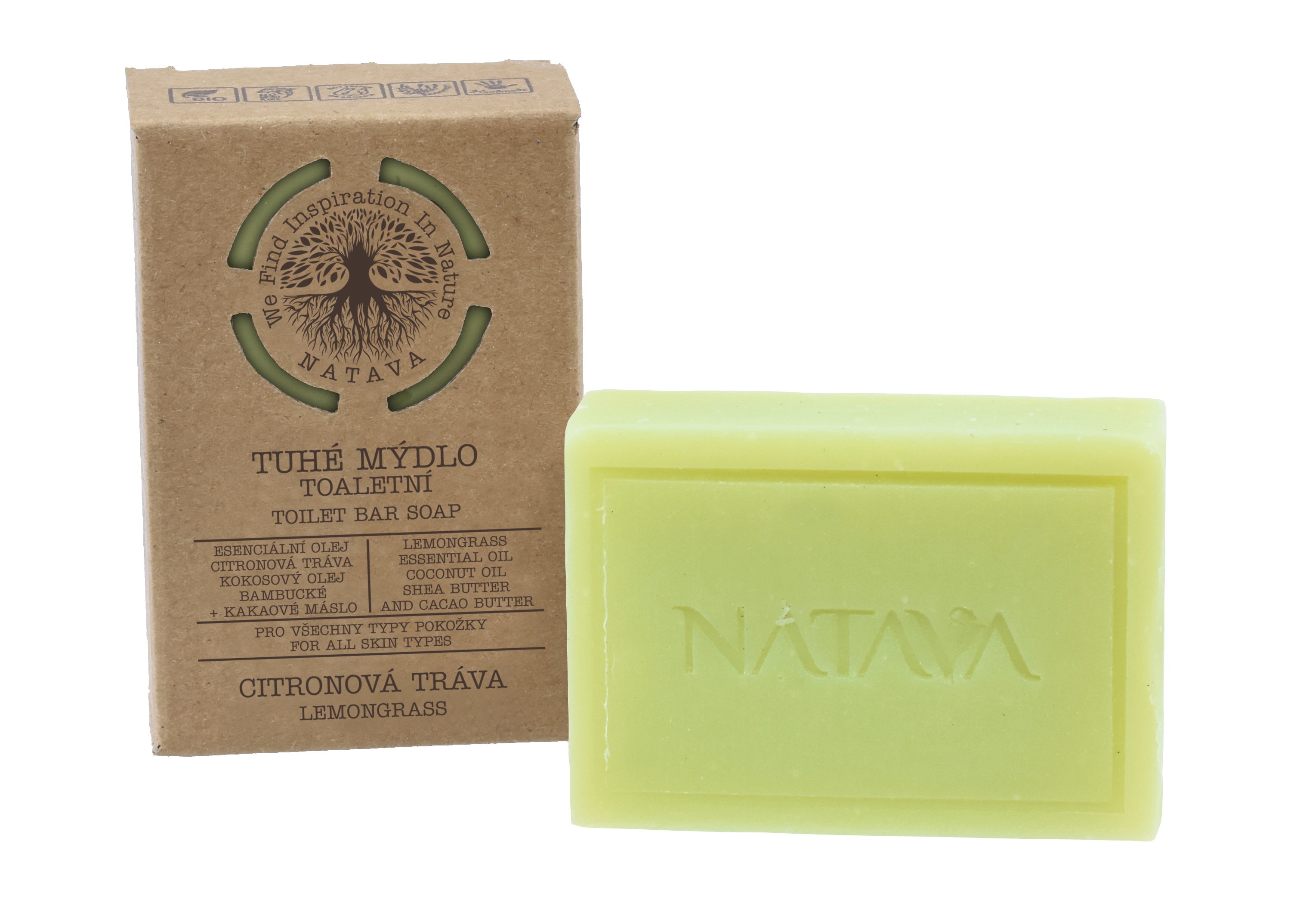 Levně NATAVA Toaletní tuhé mýdlo – Citronová tráva 100g
