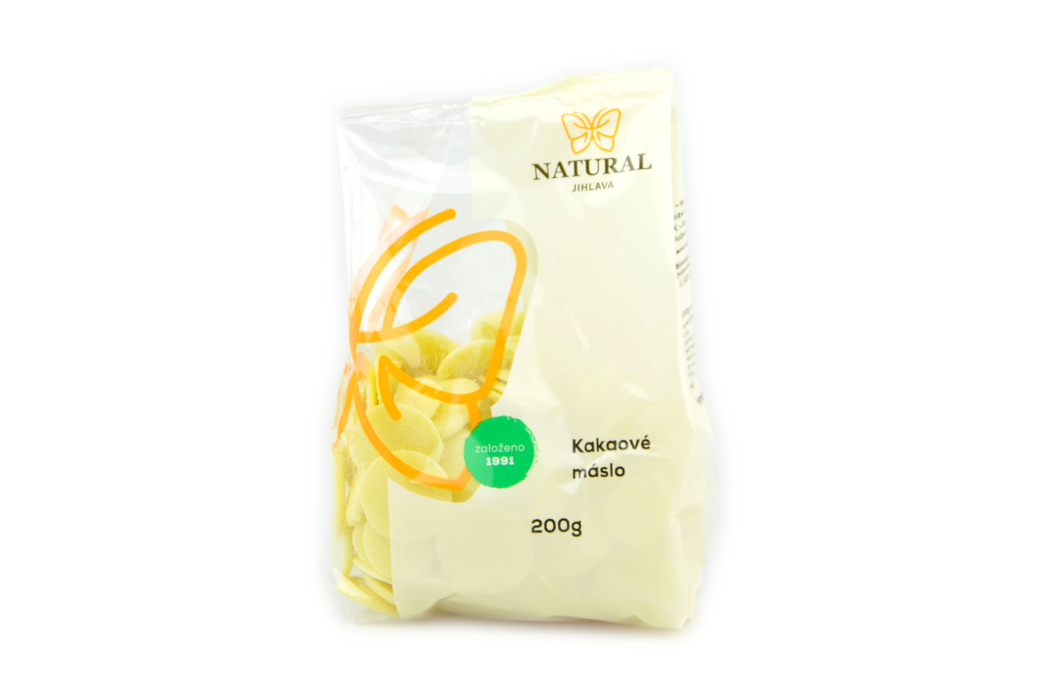 Levně Natural Jihlava Kakaové máslo - Natural 200g 25 ks