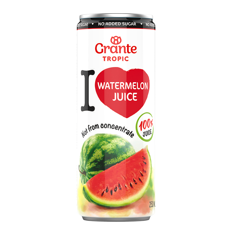 Šťáva z červeného melounu 100% 250 ml plech GRANTE
