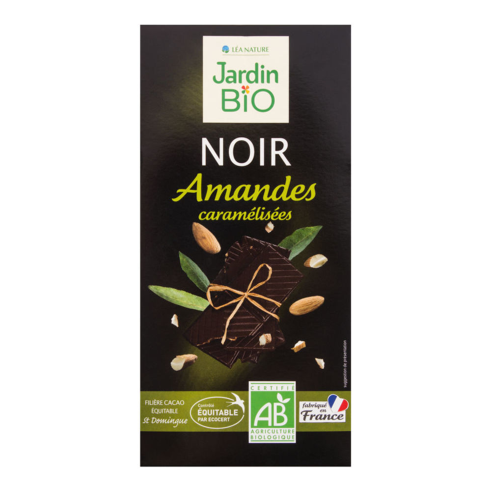 Levně Jardin Bio Akce spotřeba: 04/2024 Čokoláda s mandlemi 100 g BIO 100 g