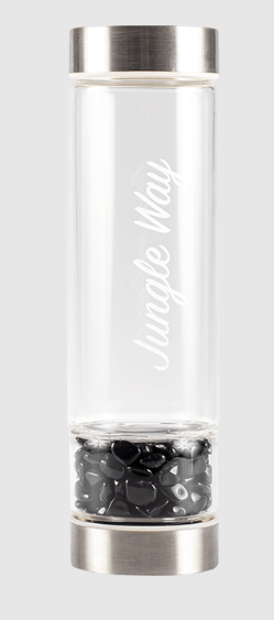 Levně Jungle Way Designová skleněná láhev s onyxem 0.63 kg