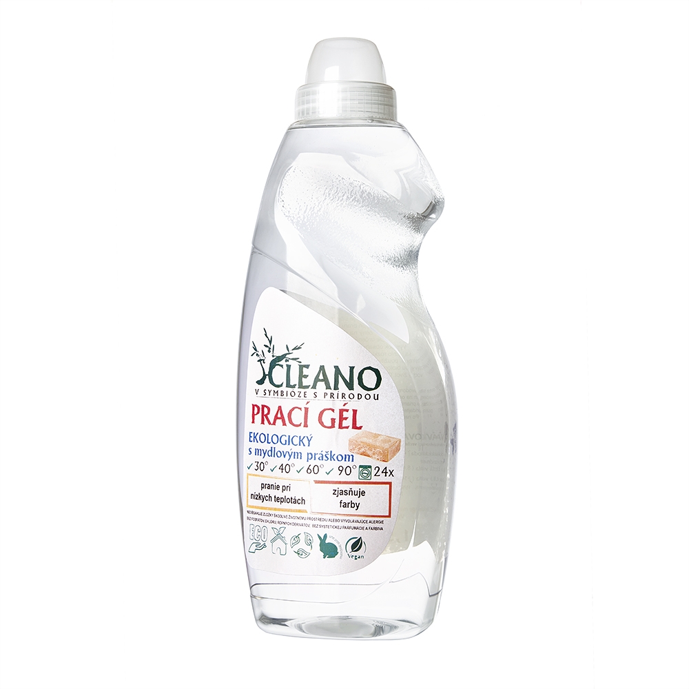 Levně Cleano Ekologický prací gel s mýdlovým práškem 1,5 l