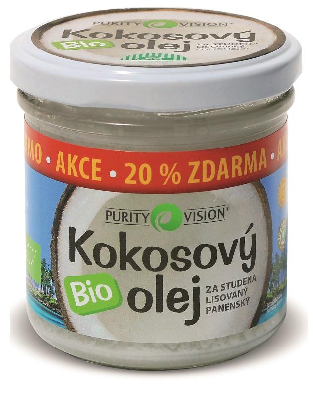 Bio Kokosový olej 100 ml + 20% zdarma