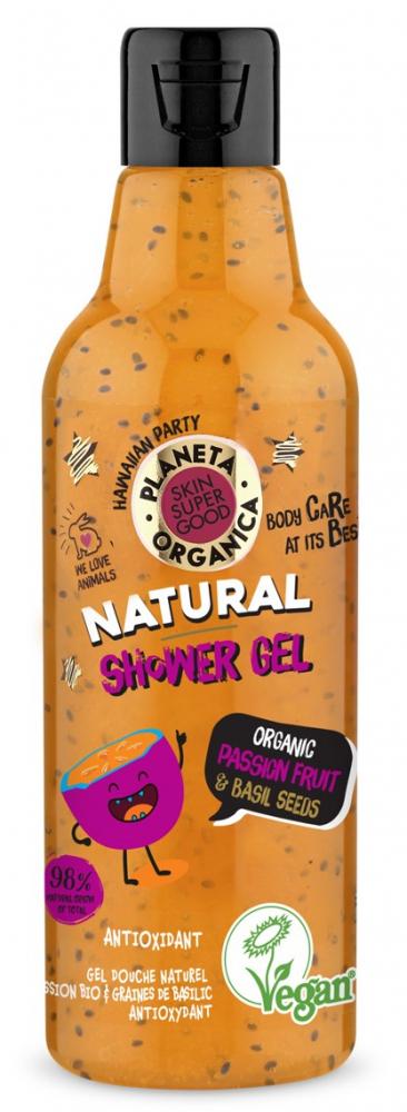 Levně Skin Super Good Planeta Organica - přírodní sprchový gel - marakuja a bazalkové semínka 250 ml