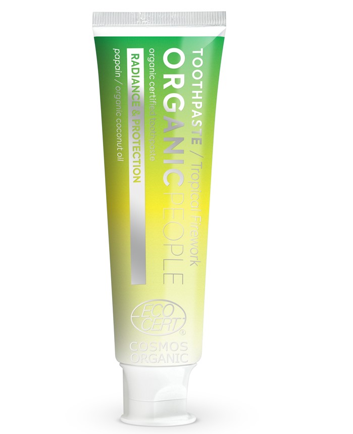 Levně Organic People Organic People - Zubní pasta - Tropický ohňostroj 85 g